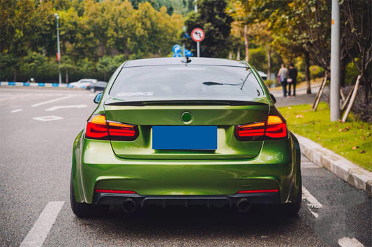 DYFUZOR SPOILER do BMW F30 F31 CZARNY POŁYSK 335 340 328 330 na 2 pojedyncze wydechy