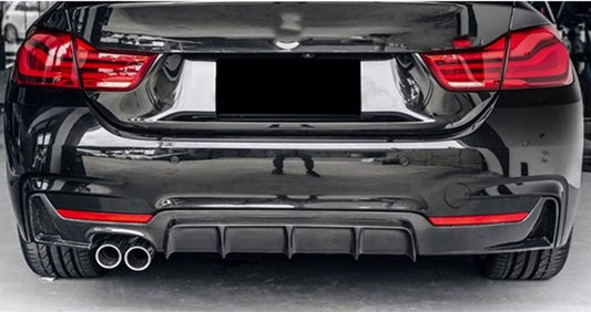 DYFUZOR SPOILER do BMW F32 F33 F36 CZARNY POŁYSK 435 440 428 430 na podwójny wydech