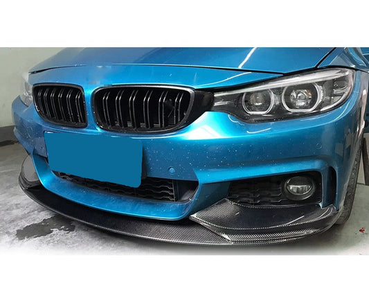 DOKŁADKA Splitter PRZÓD PEŁNY ABS BMW F32 F33 F36 CARBON LOOK przednia przedni spoiler