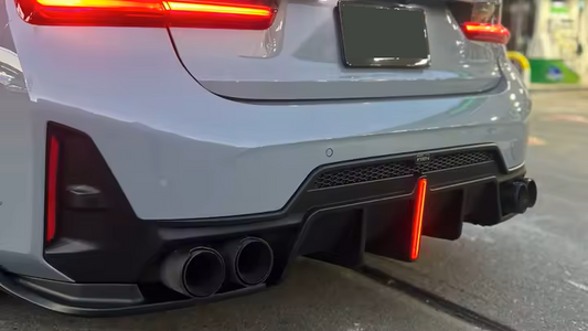 DYFUZOR LED BMW G20 G21 LCI LIFT M340look podwójny na 4 CZARNY POŁYSK SPOILER