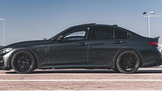 DOKŁADKI PROGÓW LISTWY PROGOWE BOCZNE BMW 3 G20 G21 CARBON LOOK SPOILER