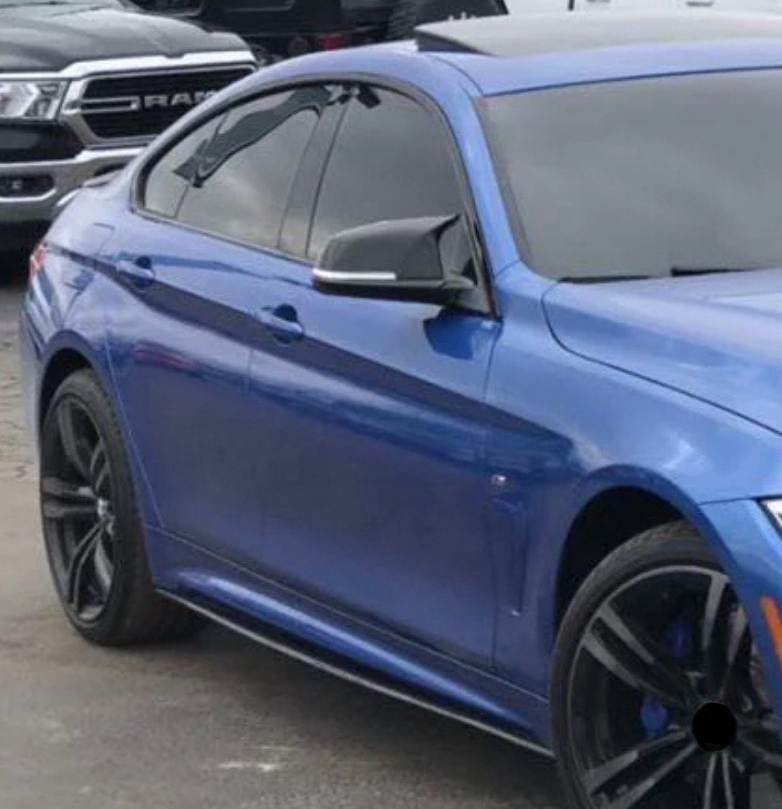 Dokładki Progów do BMW F32 F33 F36 MPakiet Czarny połysk Listwy progowe na progi
