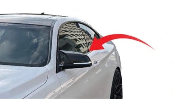 OBUDOWY LUSTEREK CZARNY POŁYSK do BMW F20 F21 F22 F23 F30 F31 F32 F33 F34 F36 M LOOK NAKŁADKI NA LUSTERKA
