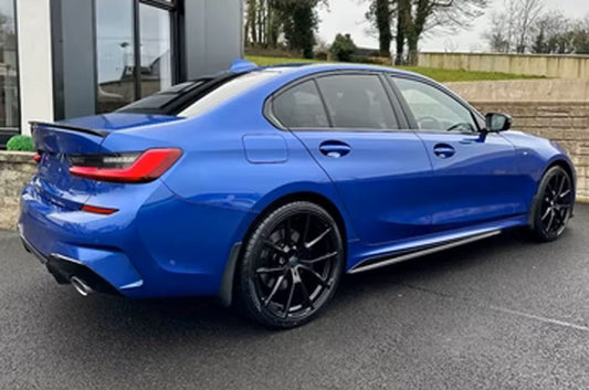 DOKŁADKI PROGÓW LISTWY PROGOWE BOCZNE BMW 3 G20 G21 czarny połysk SPOILER