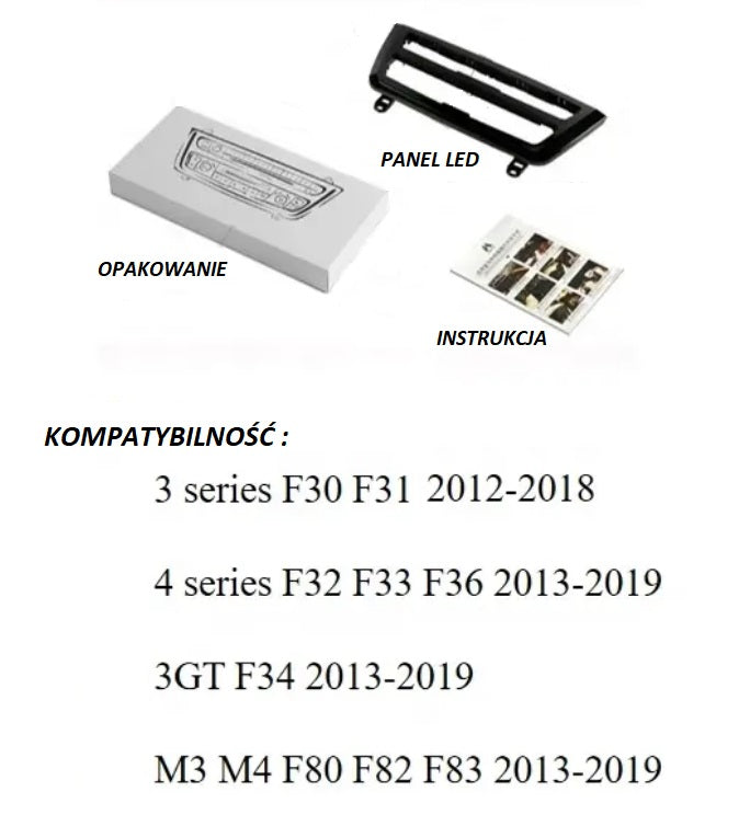 RAMKA RADIA PANEL LED 3 4 M3 M4 F30 F31 F32 F33 F34 F36 F80 F82 F83 AMBIENT
