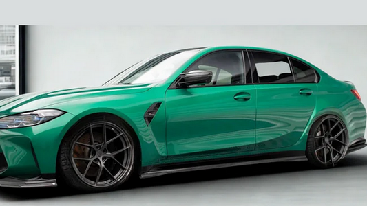 Dokładki progów do BMW G80 G81 M3 CZARNY POŁYSK 2020+ listwy progowe nakładki na progi