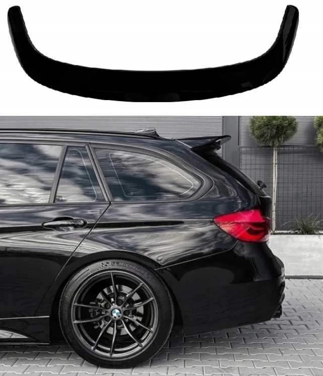 komplet dokładek BMW F30 F31 3 czarny połysk przód tył progi lotka SPOILER zestaw