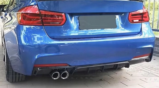 DYFUZOR SPOILER do BMW F30 F31 CZARNY POŁYSK 335 340 328 330 na podwójny wydech