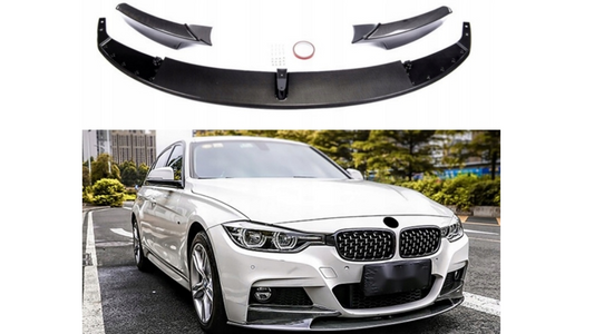 komplet dokładek BMW F30 F31 3 czarny połysk przód tył progi lotka SPOILER zestaw