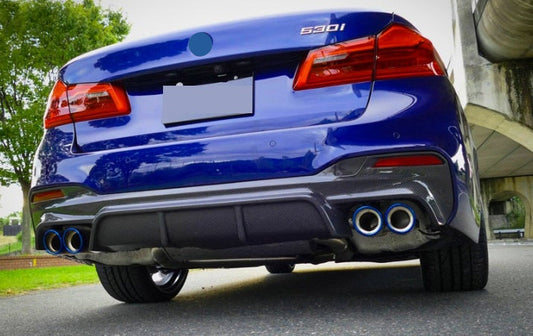 DYFUZOR SPOILER do BMW G30 G31 G38 M5 STYLE 4R CARBON LOOK