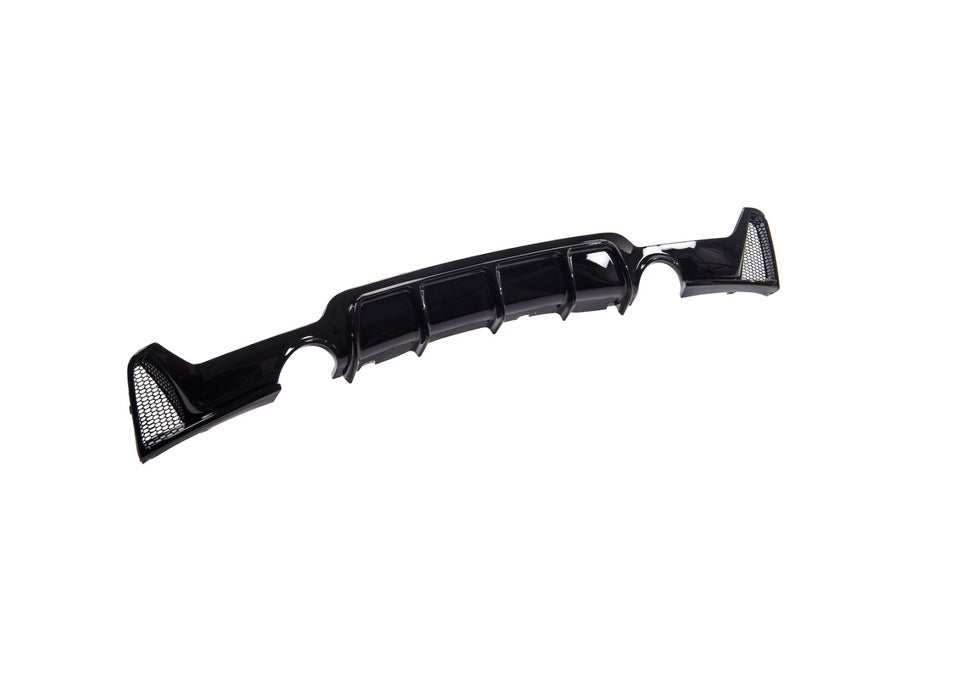 DYFUZOR SPOILER do BMW F32 F33 F36 CZARNY POŁYSK 435 440 428 430 na 2 pojedyncze wydechy