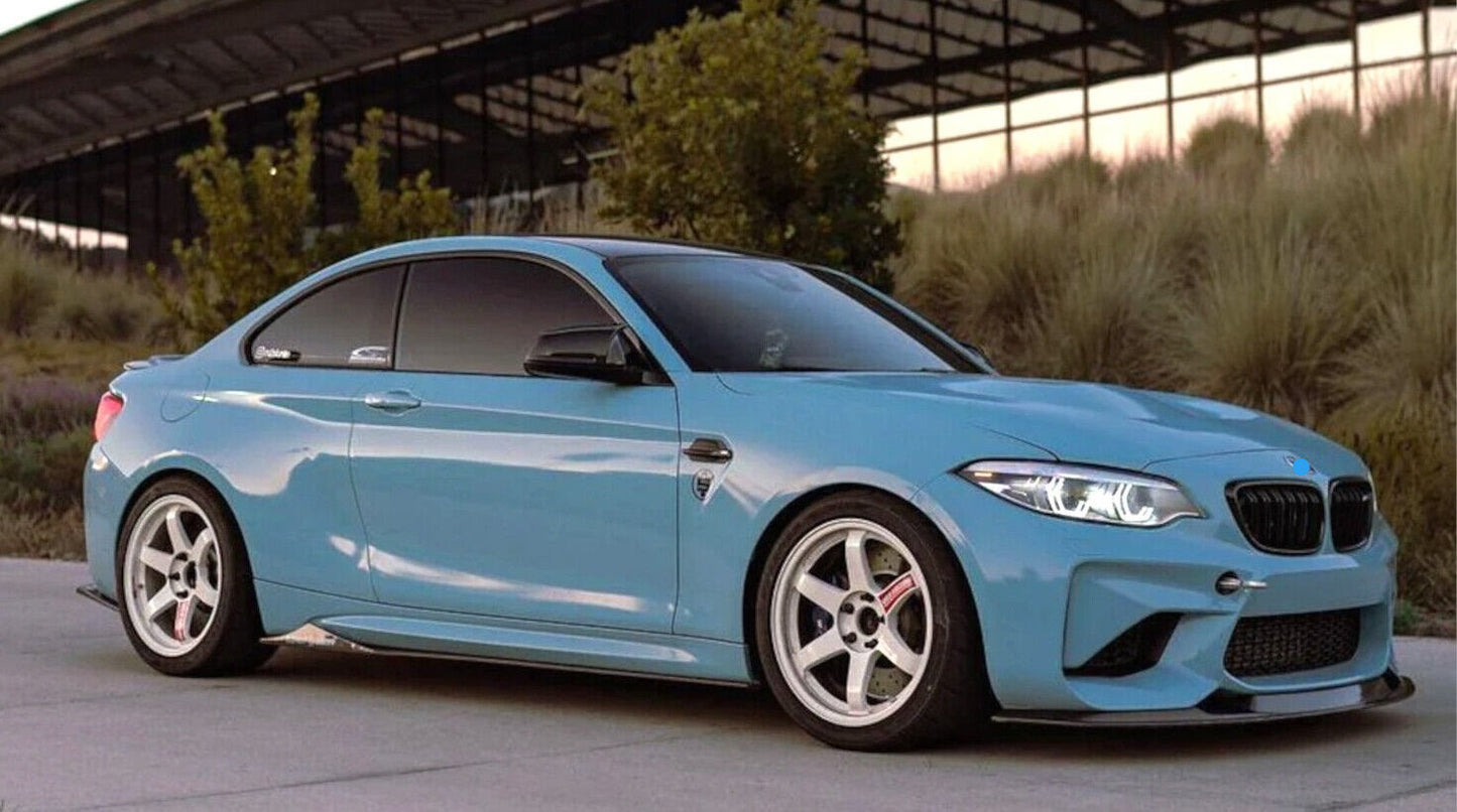 Dokładki Progów do BMW F22 F23 CS STYLE M2 MPakiet Czarny połysk Listwy progowe progi Boczne