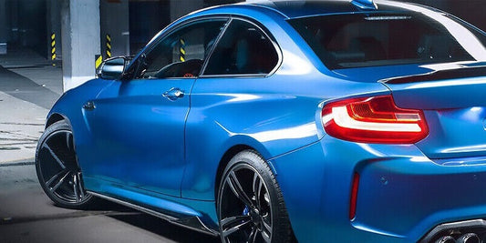 Dokładki Progów do BMW F22 F23 CS STYLE M2 MPakiet Czarny połysk Listwy progowe progi Boczne