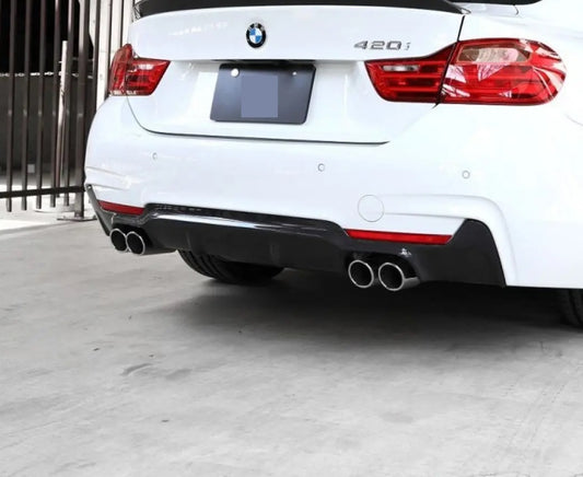DYFUZOR SPOILER do BMW F32 F33 F36 CZARNY POŁYSK 435 440 428 430 pod 4 wydechy