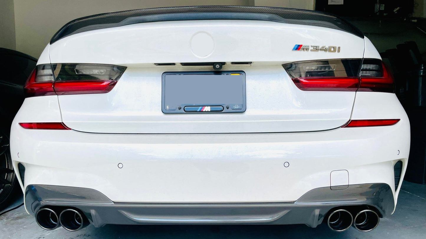 KOŃCÓWKI WYDECH 2PARY KOŃCÓWEK BMW g20 g22 g42 look M340 M240 M440 czarne