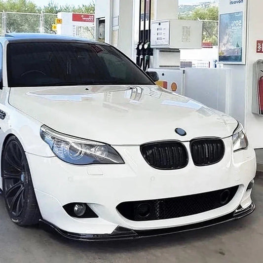 DOKŁADKA Splitter PRZÓD do BMW E60 E61 czarny POŁYSK przednia przedni spoiler