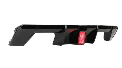 DYFUZOR SPOILER LED BMW G80 G82 M3 M4 CZARNY POŁYSK 2020+ TYLNA DOKŁADKA