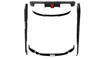 Komplet dokładek do BMW M3 G80 G81 2020+ czarny przód tył progi ZESTAW led