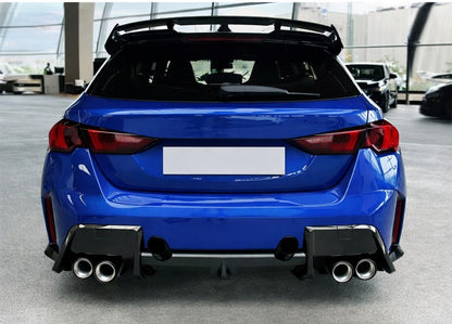 zestaw dokładek Bodykit do BMW 1 F70 MPakiet Czarny Dokładki 2024+ końcówki wydechu