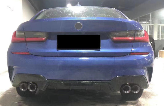 DYFUZOR SPOILER do BMW G20 G21 G28 CZARNY POŁYSK 4R
