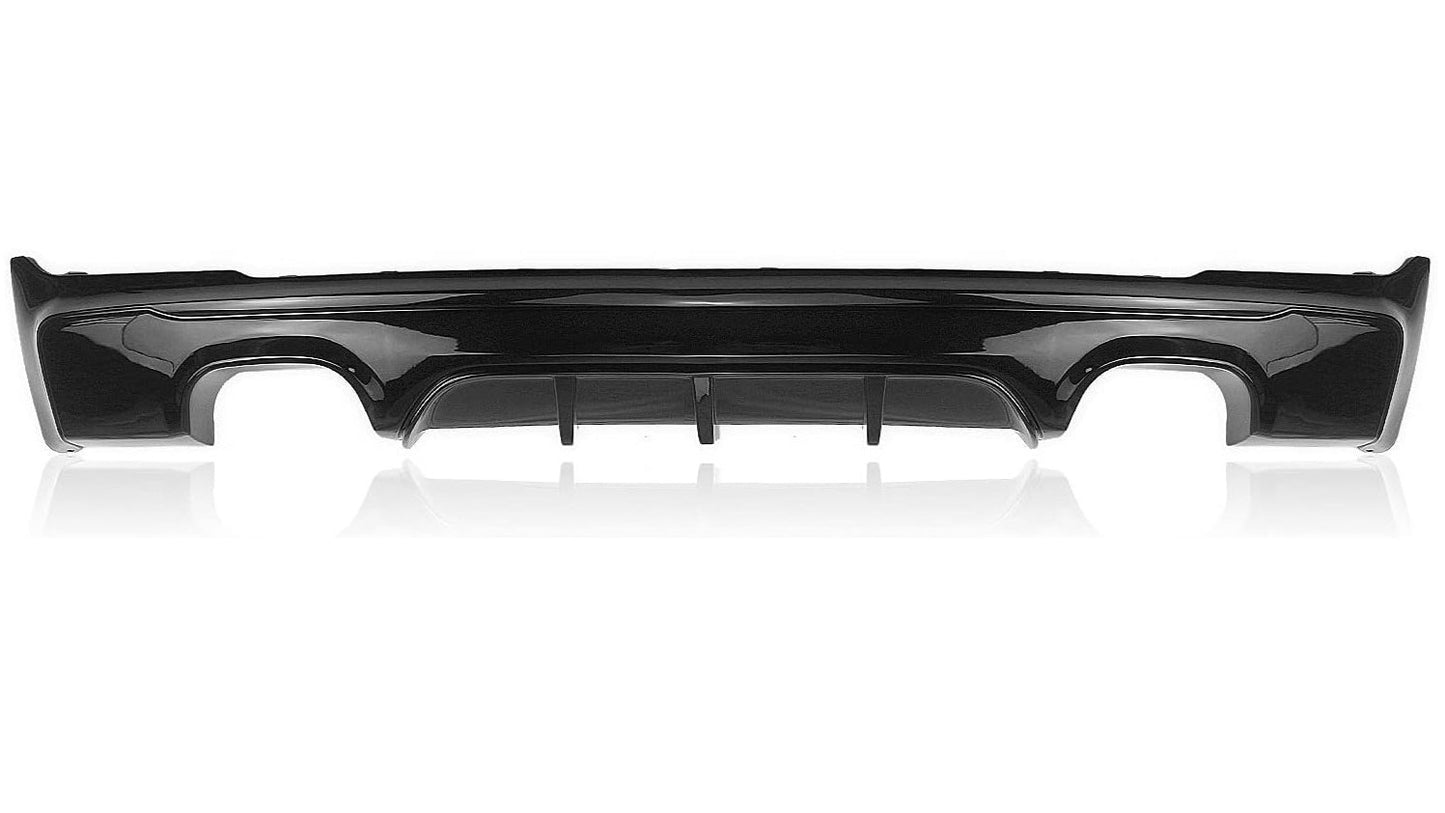 DYFUZOR SPOILER BMW 2 F22 F23 CZARNY POŁYSK dokładka zderzaka M235 M240 228 4 WYDECHY