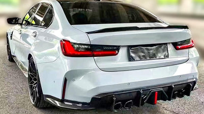 dokładki Dyfuzora do BMW G80 G81 M3 CARBON włókno węglowe tylne boczne tył OEM Style