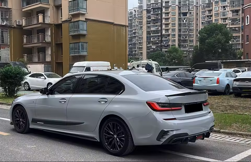 DOKŁADKI tylne wloty powietrza BMW 3 G20 G21 czarny połysk SPOILER 2 preLci