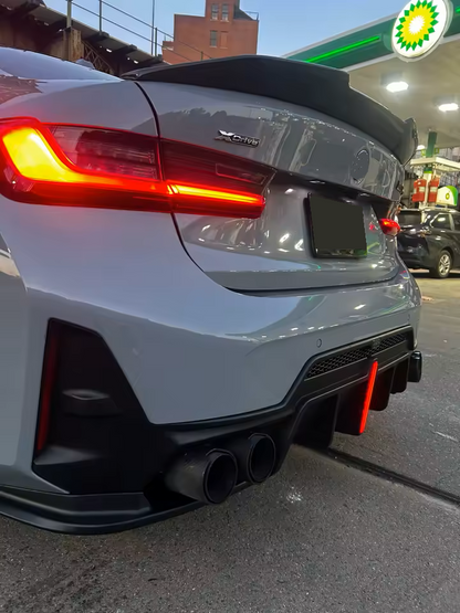 DYFUZOR LED BMW G20 G21 LCI LIFT M340look podwójny na 4 CZARNY POŁYSK SPOILER