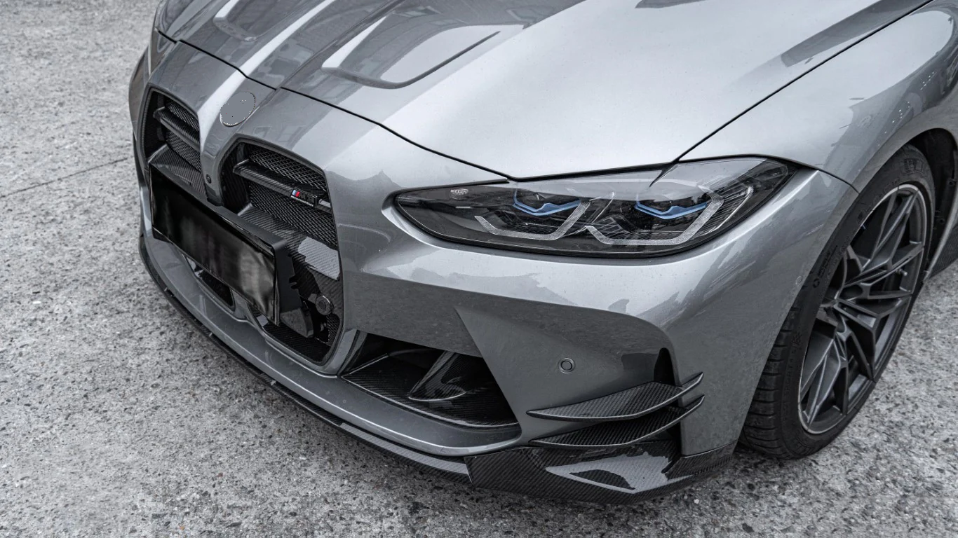 canards PRZÓD do BMW G80 G81 M3 CARBON włókno węglowe DOKŁADKI zderzaka