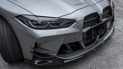 canards PRZÓD do BMW G80 G81 M3 CARBON włókno węglowe DOKŁADKI zderzaka