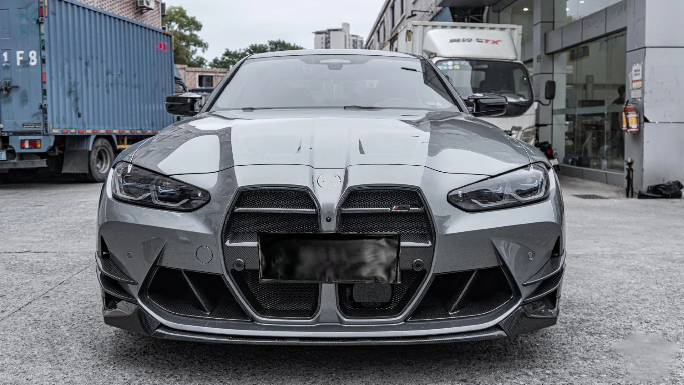 canards PRZÓD do BMW G80 G81 M3 CARBON włókno węglowe DOKŁADKI zderzaka