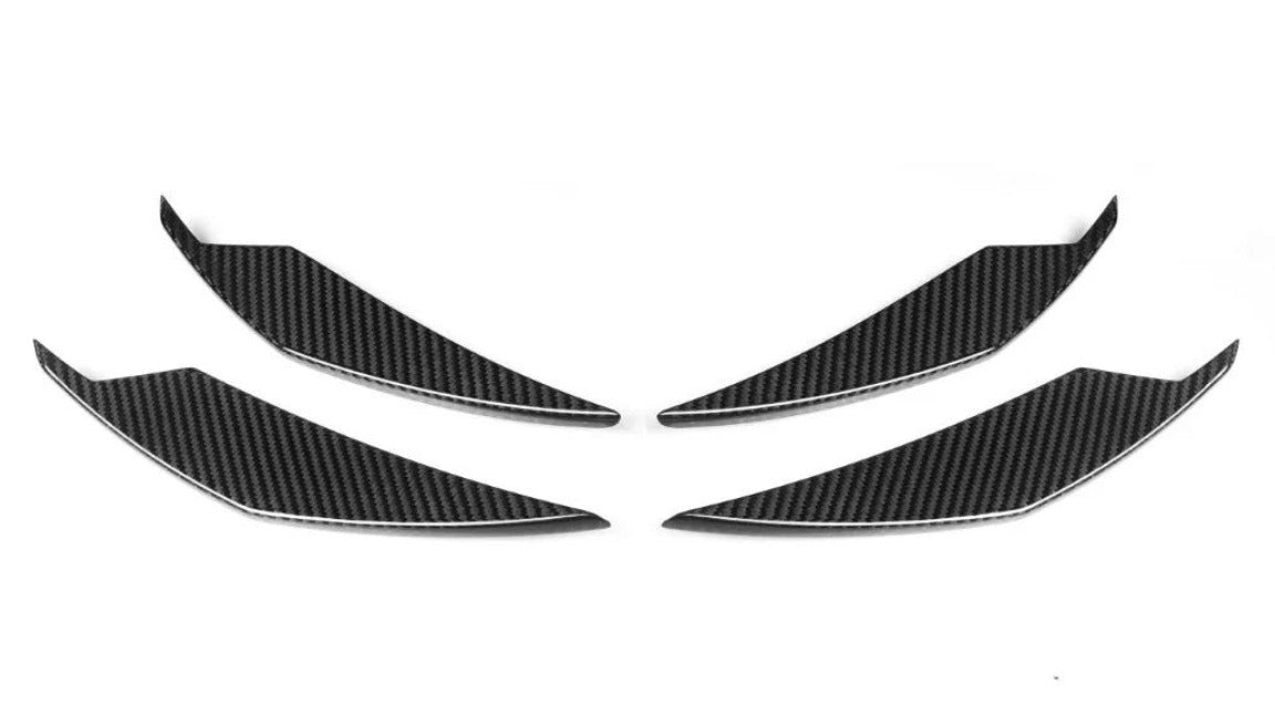 canards PRZÓD do BMW G80 G81 M3 CARBON włókno węglowe DOKŁADKI zderzaka