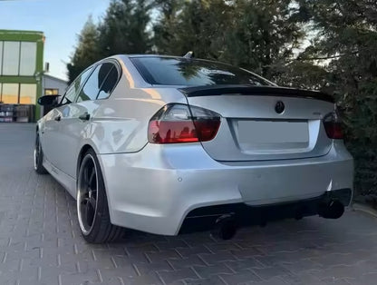 Dyfuzor do BMW E90 E91 seria 3 NA 2 POJEDYNCZE RURY dokładka tył TYLNA spoiler