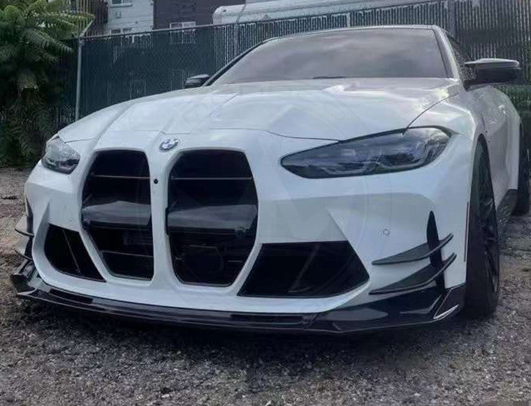 canards PRZÓD do BMW G80 G81 M3 CARBON włókno węglowe DOKŁADKI zderzaka