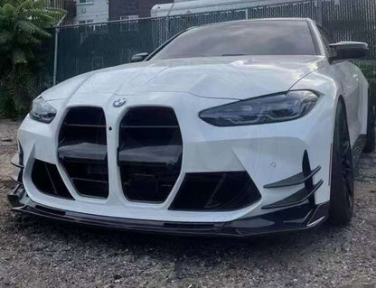 canards PRZÓD do BMW G80 G81 M3 CARBON włókno węglowe DOKŁADKI zderzaka