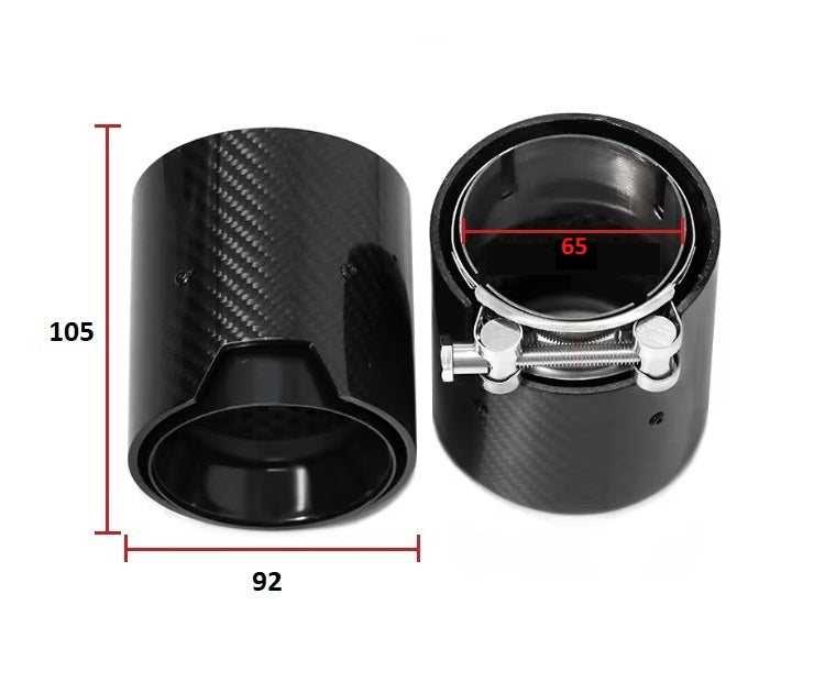 KOŃCÓWKA WYDECHU 65MM 92MM 105MM CARBON CZARNE do BMW 320 330i G20 G21 G42 G22 G23 G26 i inne