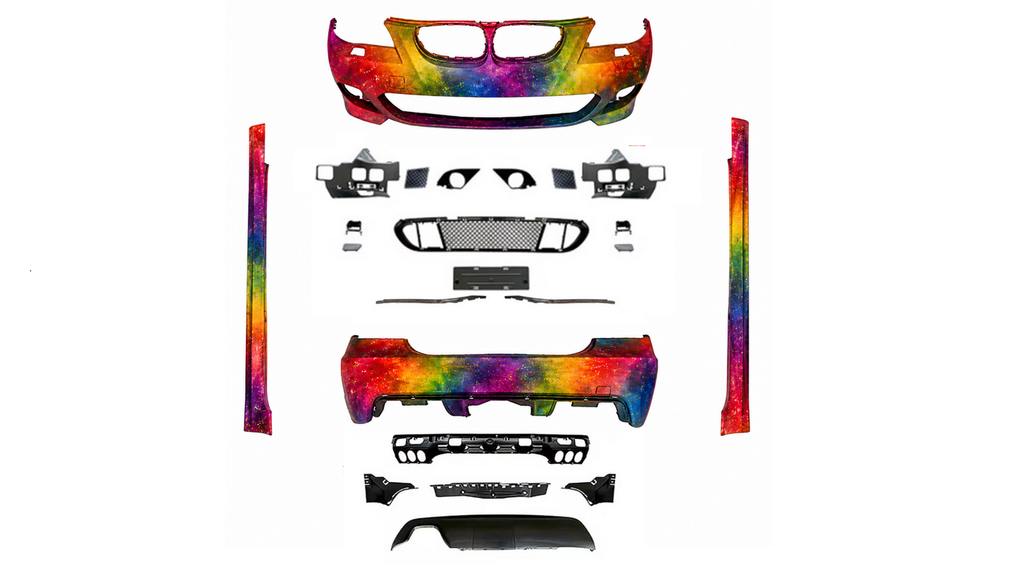 ZDERZAKI PRZÓD TYŁ PROGI zestaw BODYKIT w KOLOR do BMW E60 sedan MPAKIET Mtech 2003-2010 DYF 2L pod kod lakieru