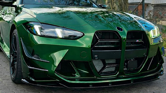 dokładka przód do BMW G80 G81 M3 CZARNY POŁYSK 2020+ przednia splitter