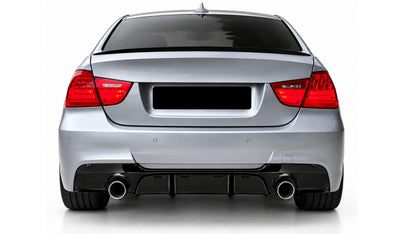Dyfuzor do BMW E90 E91 seria 3 NA 2 POJEDYNCZE RURY dokładka tył TYLNA spoiler