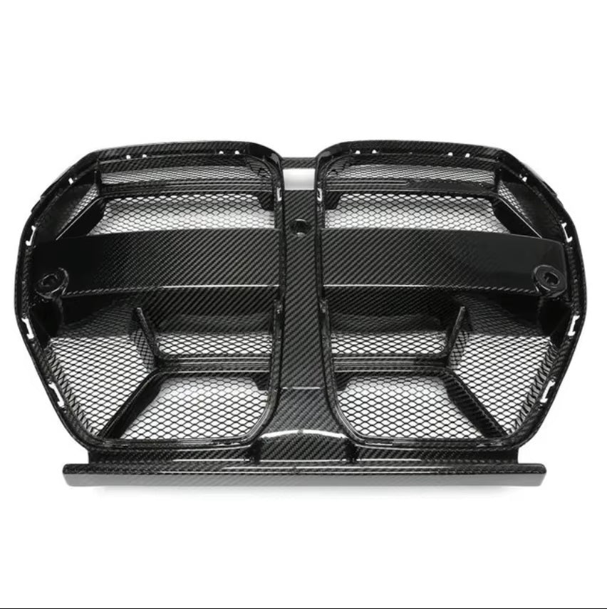 Nerki grill CARBON do BMW M3 M4 G80 G81 G82 G83 CSL standard + siatka ochronna