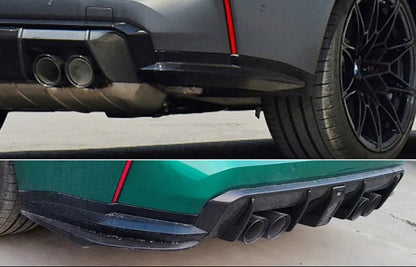 dokładki Dyfuzora do BMW G80 G81 M3 CARBON włókno węglowe tylne boczne tył OEM Style