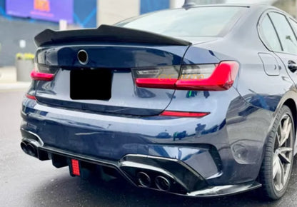 DYFUZOR LED BMW G20 G21 M340 / M340look podwójny SPOILER + 4 końcówki wydechu