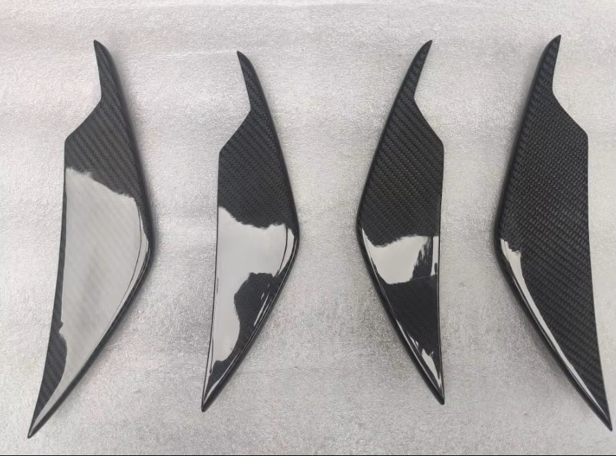 canards PRZÓD do BMW G80 G81 M3 CARBON włókno węglowe DOKŁADKI zderzaka