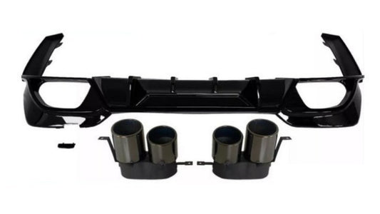 DYFUZOR SPOILER do BMW G20 G21 M340 / M340look podwójny + 4 końcówki wydechu