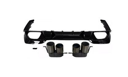 DYFUZOR SPOILER do BMW G20 G21 M340 / M340look podwójny + 4 końcówki wydechu