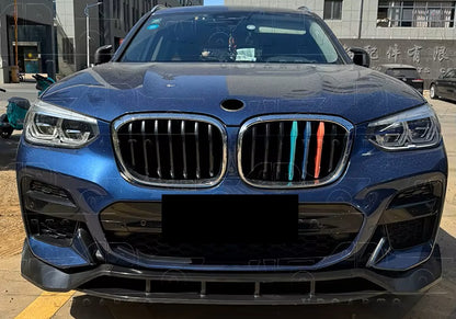 DOKŁADKA PRZÓD BMW G01 X3 2017-2021 przedni przednia SPLITTER spoiler czarny połysk