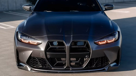 Nerki grill CARBON do BMW M3 M4 G80 G81 G82 G83 CSL standard + siatka ochronna