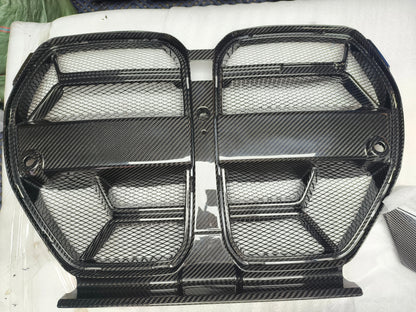 Nerki grill CARBON do BMW M3 M4 G80 G81 G82 G83 CSL standard + siatka ochronna