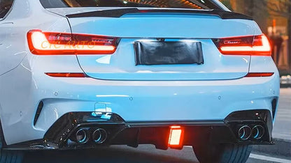 DYFUZOR LED BMW G20 G21 M340 / M340look podwójny na 4 CZARNY POŁYSK SPOILER