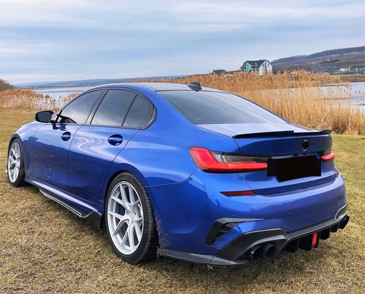 DOKŁADKI tylne wloty powietrza BMW 3 G20 G21 czarny połysk SPOILER 2 preLci